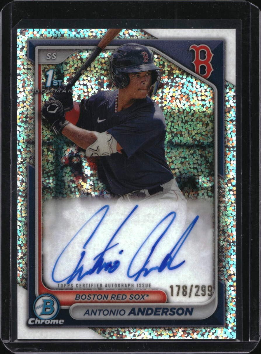 2024 Bowman #CPA-AAN Antonio Anderson Chrome Auto Speckle Refractors #/299