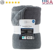 Soft Chenille Sweatshirt Throw Blanket Cozy Home Decor Machine Washable 50x60 US