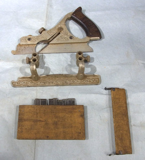 Stanley 143 Combination Plough Plane 9 Cutters No Arms Or Depth Stop