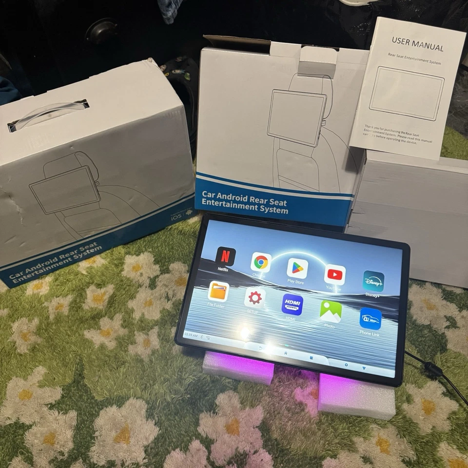 Monitor reposacabezas TV coche Android 13 4G+64G con sistema de entretenimiento asiento trasero Foto 4 de 4