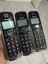 3 Panasonic Cordless Phone Handsets KX-TGE66/67 Series Tested  Working