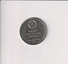 NRD, moneta okolicznościowa 10 marek - 30 lat grup bojowych - 1983 (połysk stemplowy)