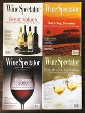 2001 Wine Spectator Magazine - Lot of 4 May 31, Jun 15, Jun 30, Jul 31