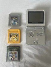 Nintendo Game Boy Advance SP AGS-001 Bundle with Games Pokemon