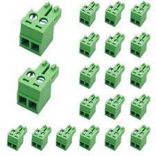 20 PCS 3.81mm 2 Pin Phoenix Type Quick Plug PCB Screw Terminal Block Connector