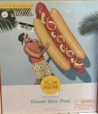 *Sun Squad Giant Hot Dog Inflatable Pool Floa...