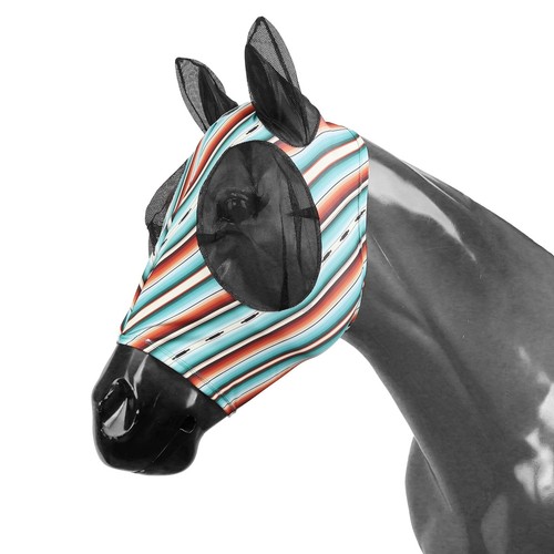 Máscara mosca Showman Teal Serape Lycra - Imagen 1 de 2
