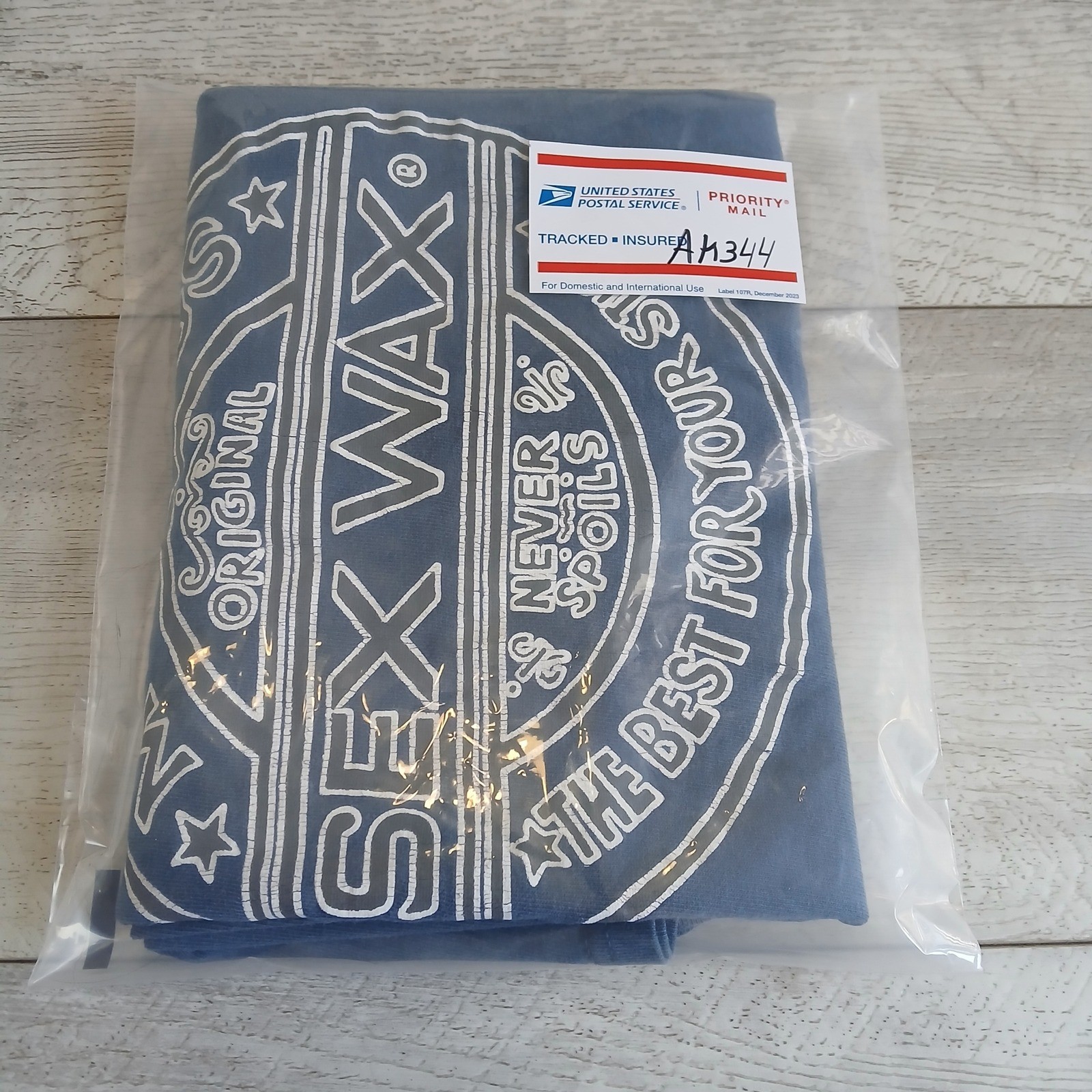 Mr Zogs Sex Wax T Shirt Blue Surf Surfing Skater Mens Medium Graphic Tee