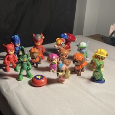 Lote Mixto Figuras PJ Máscaras y Patrulla Canina Catboy Gekko Owlette Skye Escombros 10+
