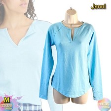 NWOT Jenni Women's M Split-Neck Pajama Top 100154890MS