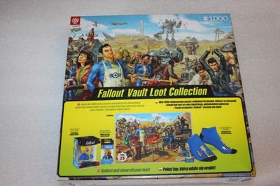 Puzzle 1000 Fallout Vault Loot Collection + socks + figurine + 3d Keychain NEW