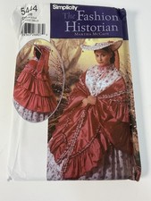 Mantle Cape Hat Fashion Historian Martha McCain Simplicity 5444 Pattern UNCUT