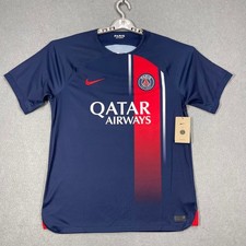 Paris Saint-Germain Jersey Mens Large Navy Blue 2023-24 Nike PSG Home Kit