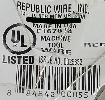 Republic Wire #14awg 19 Stranded THHN/THWN-2/MTW Building Wire Red /100ft