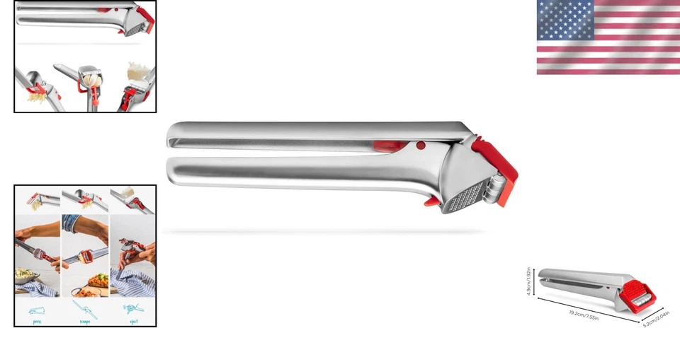 Инновационный пресс и очиститель чеснока с эжектором для пилинга — идеально подходит для легкого приготовления - Изображение 2 из 4