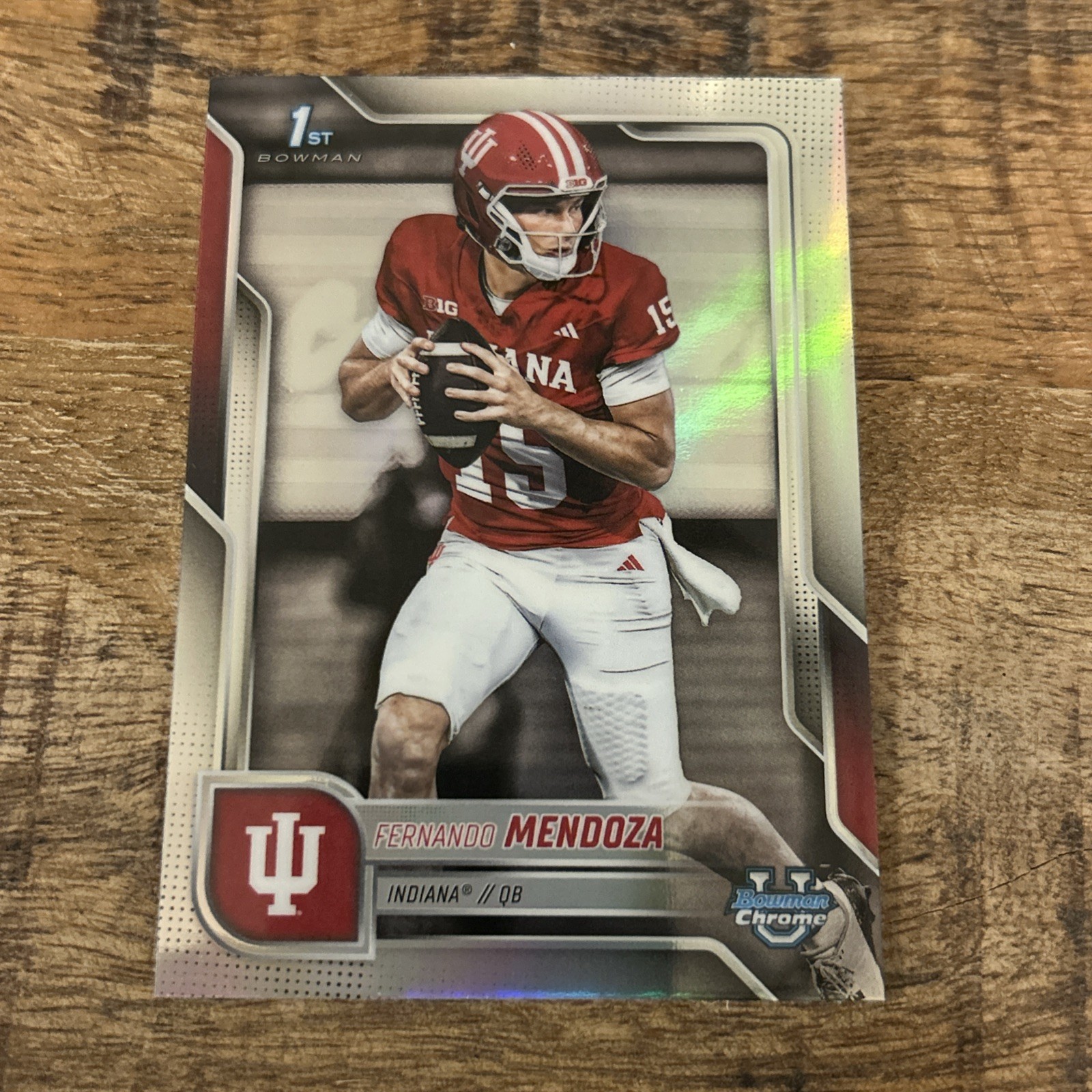 2025 Bowman Chrome U 1st Fernando Mendoza Silver Refractor #109 - Indiana IU
