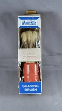 Vintage NOS MADE RITE - Bristle Shaving Brush - W/ Box