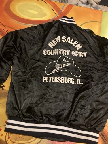 Satin Jacket country opry petersburg Illinoise 80’s Vintage  - product listing photo