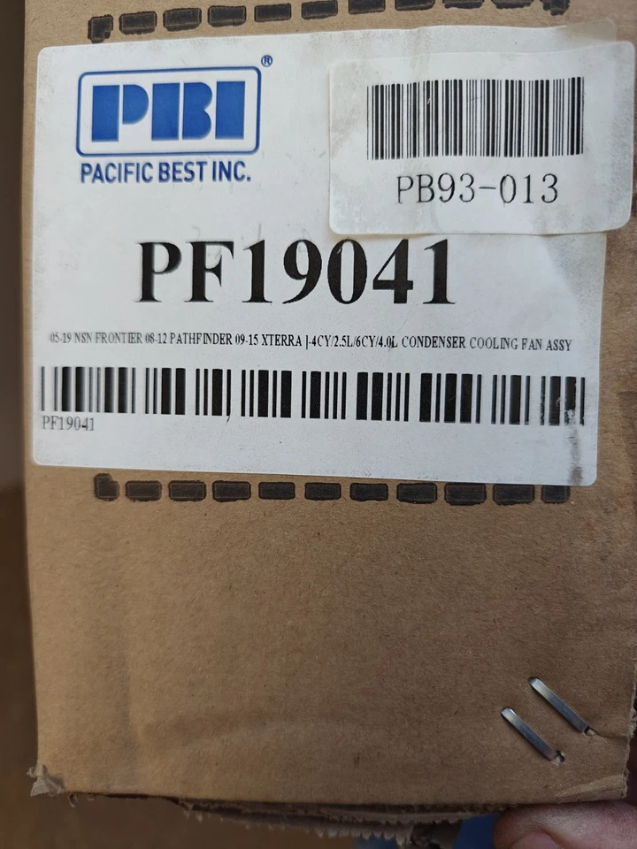 Conjunto de ventilador condensador PBI AC para Nissan Frontier Pathfinder 2007-2019 4,0 L 2,5 L Foto 4 de 4