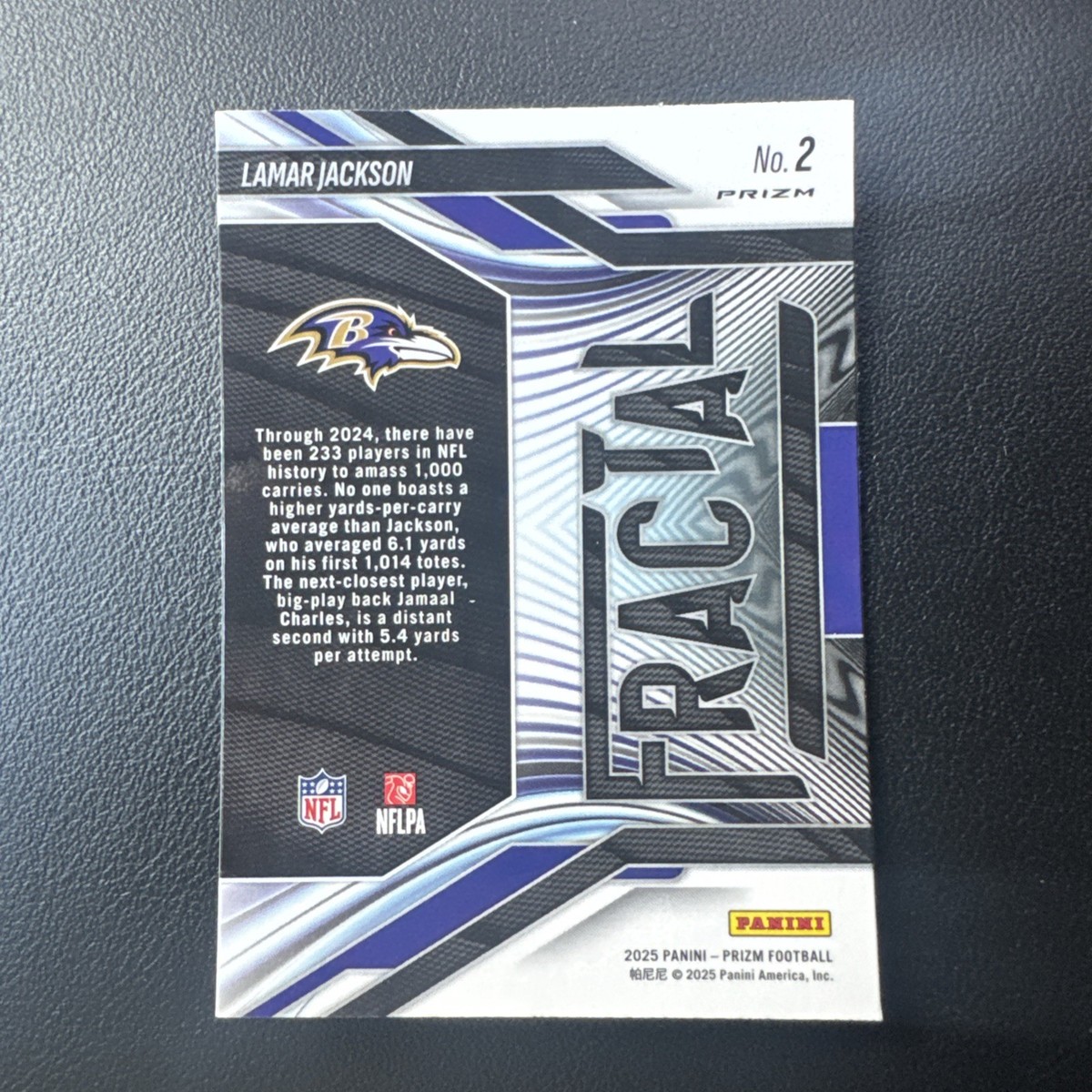 LAMAR JACKSON 2025 PANINI PRIZM FRACTAL GREEN ICE RAVENS #2 | eBay
