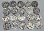 Lot # 1414 - 2.00 Face Value Mercury Dimes - 90% Silver - Unknown Grade