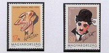HUNGARY Sc 3397-8 NH ISSUE OF 1993 - COMEDIANS - CHARLIE CHAPLIN - (LN25)