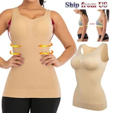 Women Seamless Vest Built In Bra Shaper Tummy Control Waist Trainer Corset USA