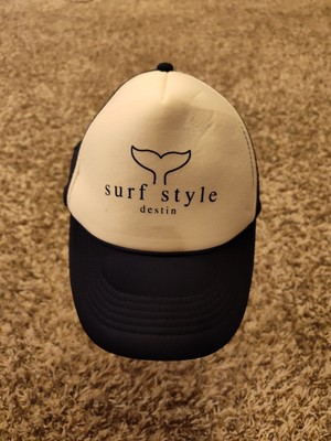SALE! HTF!! Destin FL Surf Style Black/ White Trucker Snap Back Vintage Hat Destin Florida Hat Snapback Trucker Cap Mens Black White  main image 3