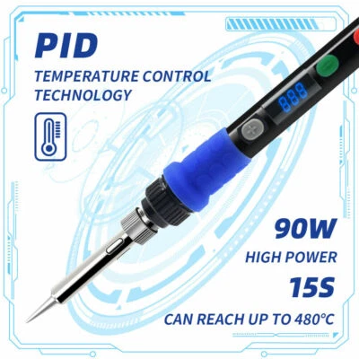 TOAUTO 90W LCD Electric Digital Soldering Iron Kit Auto Sleep Solder Welding Tool 220V