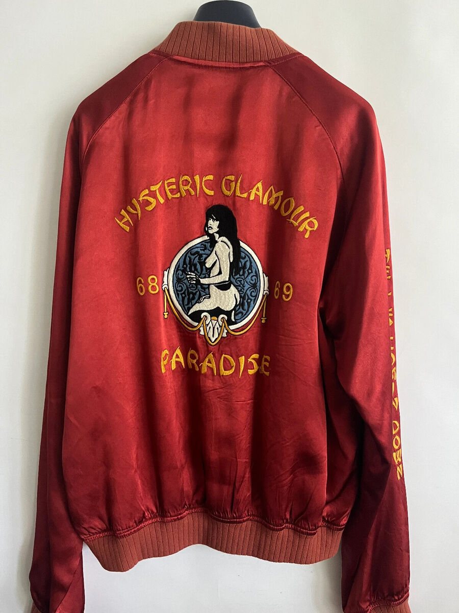 Hysteric Glamour Souvenir Jacket Bomber Red Silk Lucifer Hysteric Glamour Souvenir Jacket Bomber Red Silk Lucifer