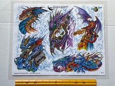Vintage Art Tattoo Flash Sheet William Billy Webb II /T218