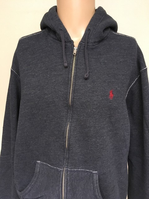 POLO RALPH LAUREN HOODIE SWEATSHIRT Dark Blue Heather BURGUNDY PONY XL Hip Hop | eBay