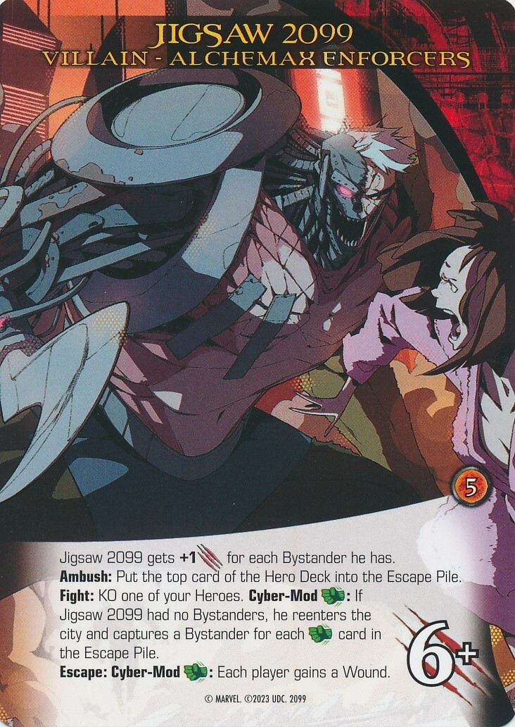 JIGSAW 2099 Upper Deck Marvel Legendary 2099 VILLAIN