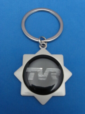 TVR AUTO CAR STAR KEYRING SATIN NICKEL KEY RING CHAIN #214