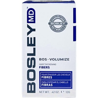 BOSLEYMD - BosVolumize Hair Thickening Fibers (Dark Brown), 0.4 oz / 12 ml