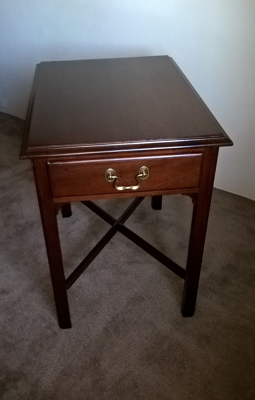 Link Taylor Young Hinkle Accent End Table Heirloom Mahogany Solid Wood