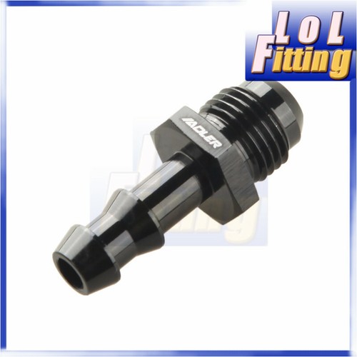 -6 AN 6AN Male To 8mm Hose Barb Straight Fitting Adapter Aluminum Black - Picture 5 of 5