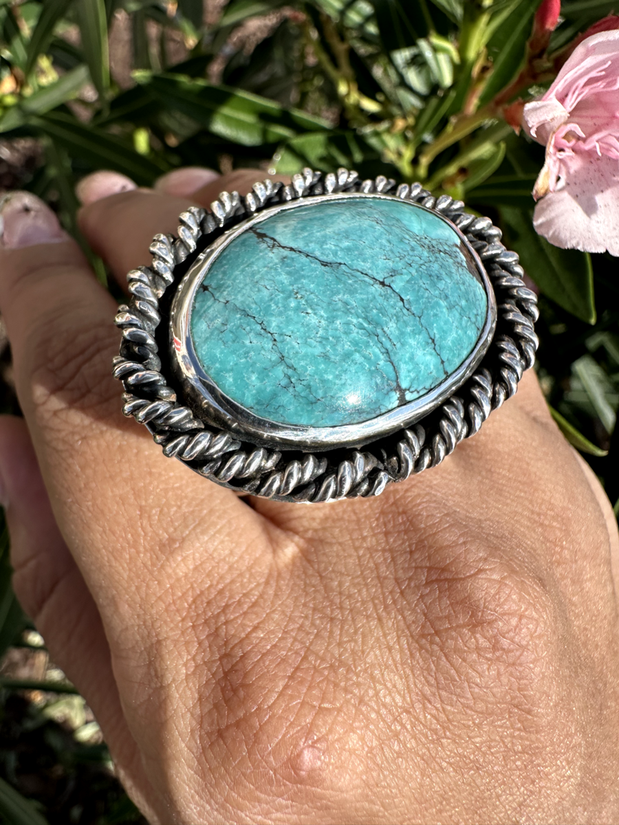 Large Sterling Silver Turquoise Ring Large Sterling Silver Turquoise Ring