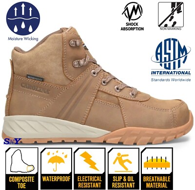 Men's Carolina Boots Waterproof Composite Toe Slip OIL