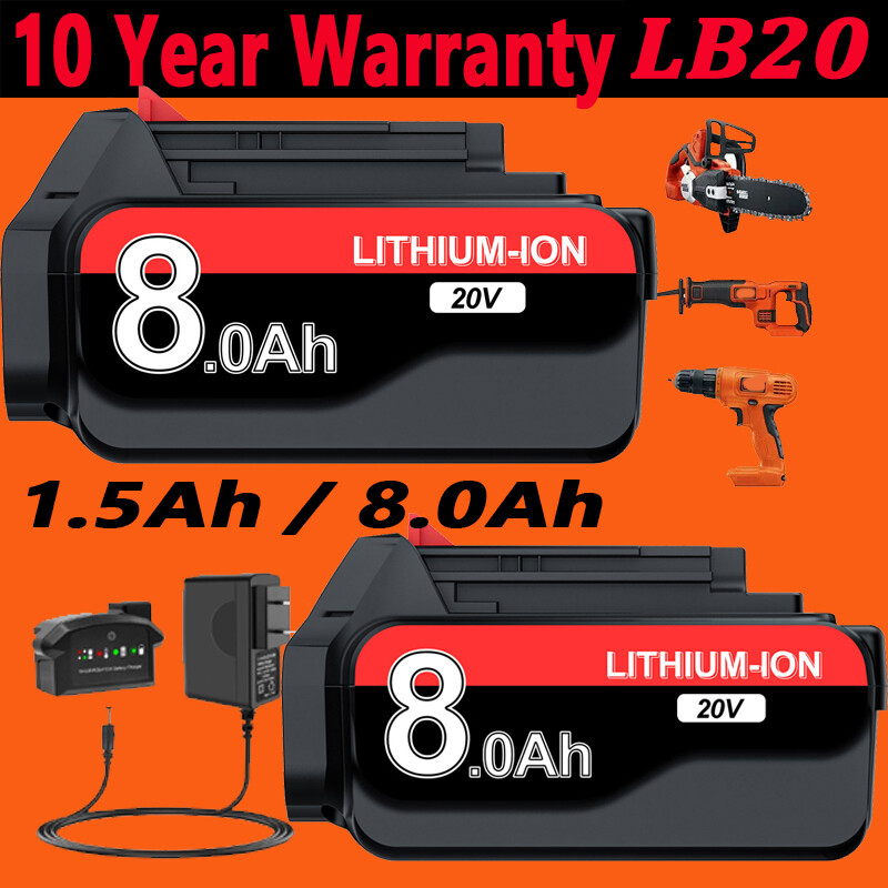 20V 6Ah 8Ah Black+Decker MAX Lithium LBXR20 LBX20 LB2X4020 Battery  