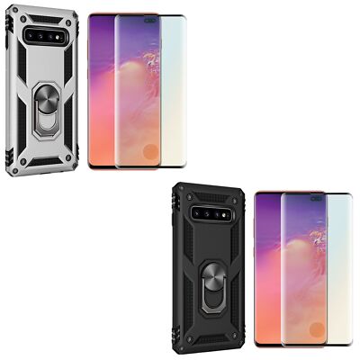Samsung Galaxy S10 Plus Handyhülle Outdoor NALIA Case Cover 360° Ring