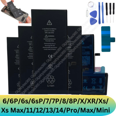 Replacement Battery For iPhone 6 Plus 6S 7 8 SE X XS XR 11 12 13 14 Pro Max Lot