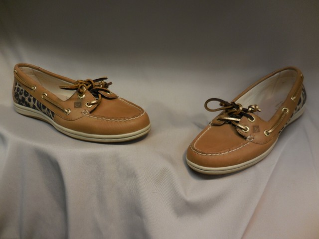 sperry leopard shoes