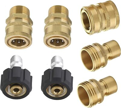 #ad Vortxx High Pressure Washer Quick Connect Adapter M22 15Mm 5000 Psi Kit $35.59