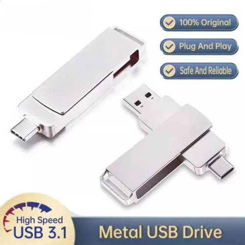 Highspeed USB Stick 2in1 USB-C Type-C 3.0 Dual Speicherstick 1TB 2TB 64TB Metall - Bild 3 von 19