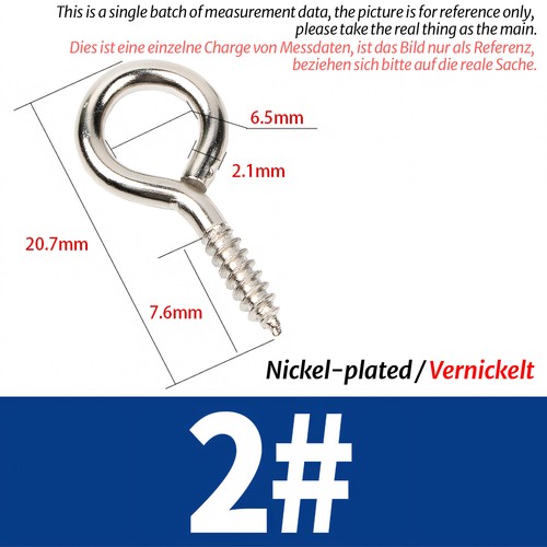 Screw In Hooks Eye Hook ALL SIZES Eyelet Heavy Duty eyes Garage Curtain Cupboard - Picture 7 of 50
