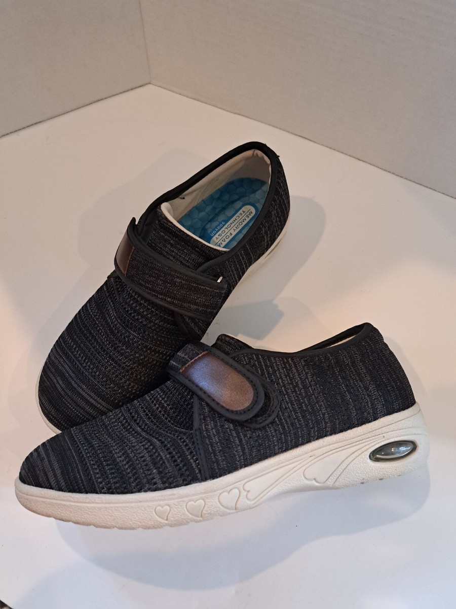 New in bag! Youyun Mens 13 Orthopedic memory foam comfy slip on gray shoes Amazon.com | youyun Diabetic Shoes for Men Wide Width  main image 4