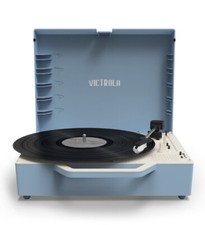 New Victrola VSC-725SB-LBL Re-Spin Sustainable Bluetooth Suitcase Record Player