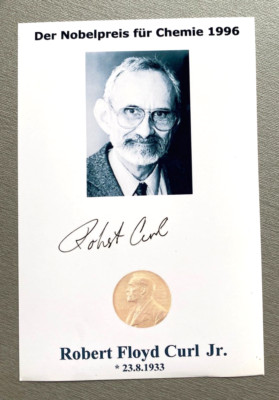 ROBERT F. CURL ( 2022) Nobelpreis Chemie 1996 signed Foto 10x13 Autogramm