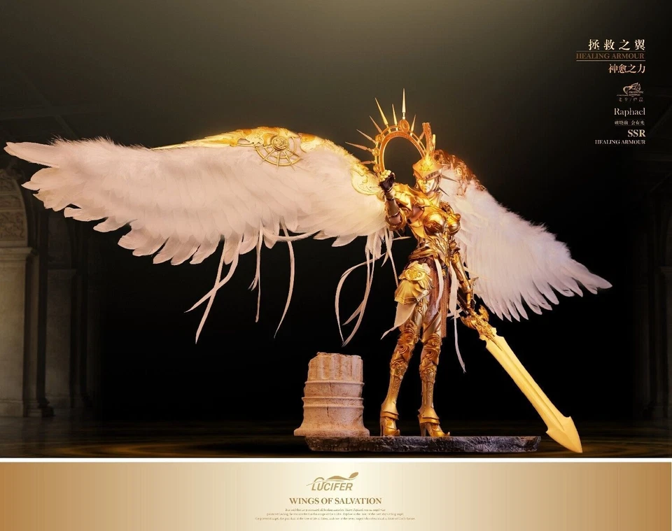 FIGURA 1/6 LUCIFER LXF2310-A Alas de Salvación ARMADURA CURATIVA Arcángel Rafael Foto 4 de 4
